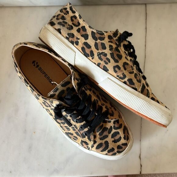 Superga 2750 Fantasy Cotu Big Classic Leopard Casual Sneakers Women's 8.5 - Picture 4 of 11